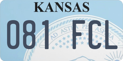 KS license plate 081FCL