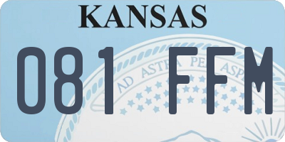 KS license plate 081FFM