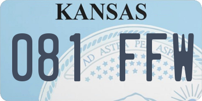 KS license plate 081FFW