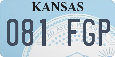 KS license plate 081FGP