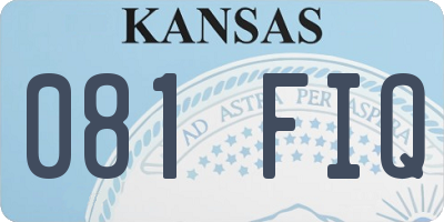 KS license plate 081FIQ