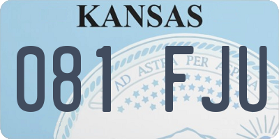 KS license plate 081FJU