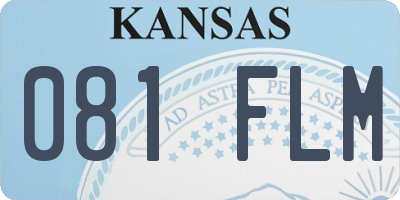 KS license plate 081FLM