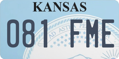 KS license plate 081FME