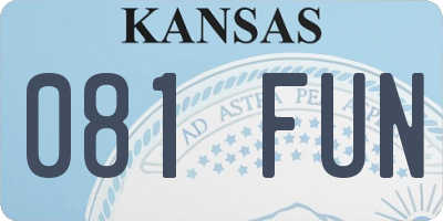 KS license plate 081FUN