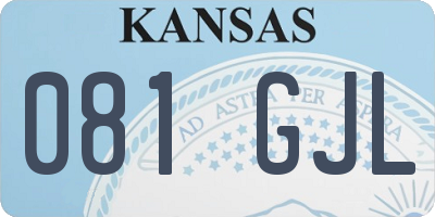 KS license plate 081GJL