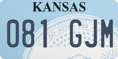 KS license plate 081GJM