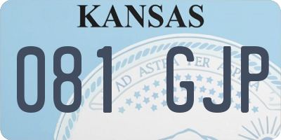 KS license plate 081GJP
