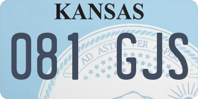 KS license plate 081GJS