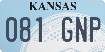 KS license plate 081GNP