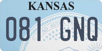KS license plate 081GNQ