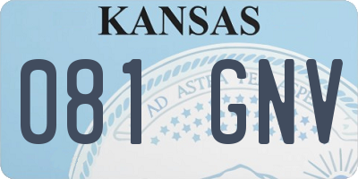 KS license plate 081GNV