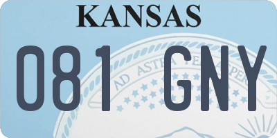 KS license plate 081GNY