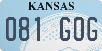 KS license plate 081GOG