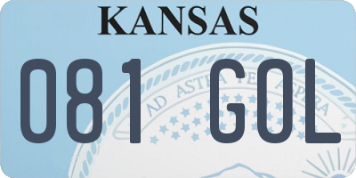 KS license plate 081GOL