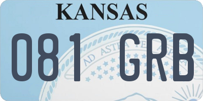 KS license plate 081GRB