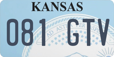 KS license plate 081GTV
