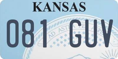 KS license plate 081GUV