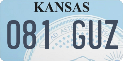 KS license plate 081GUZ