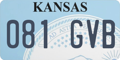 KS license plate 081GVB