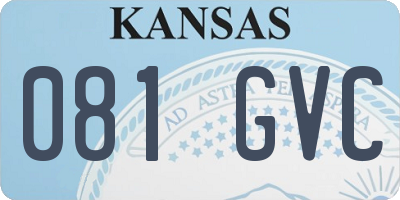 KS license plate 081GVC