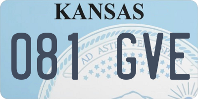KS license plate 081GVE