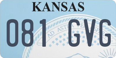 KS license plate 081GVG