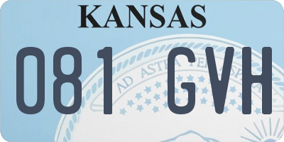 KS license plate 081GVH