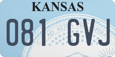 KS license plate 081GVJ