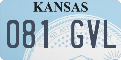 KS license plate 081GVL