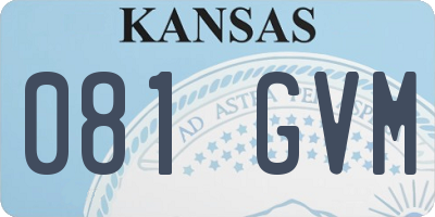 KS license plate 081GVM