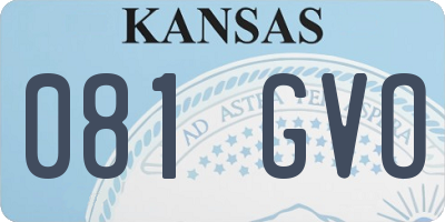 KS license plate 081GVO