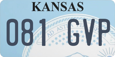 KS license plate 081GVP