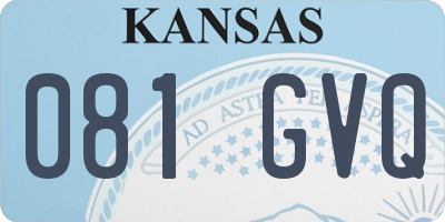 KS license plate 081GVQ