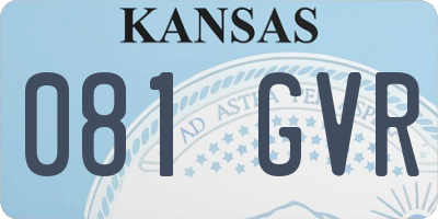 KS license plate 081GVR