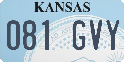 KS license plate 081GVY