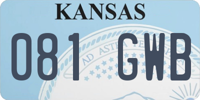 KS license plate 081GWB