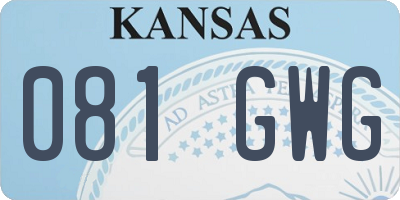KS license plate 081GWG
