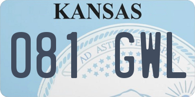 KS license plate 081GWL