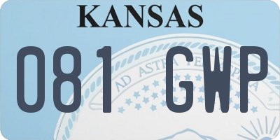 KS license plate 081GWP