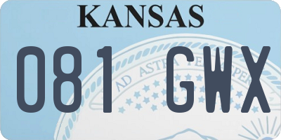KS license plate 081GWX