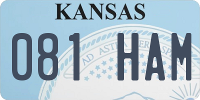 KS license plate 081HAM