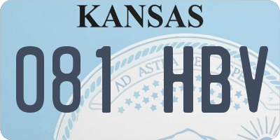 KS license plate 081HBV