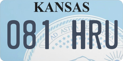 KS license plate 081HRU