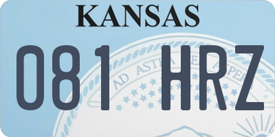 KS license plate 081HRZ