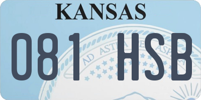 KS license plate 081HSB