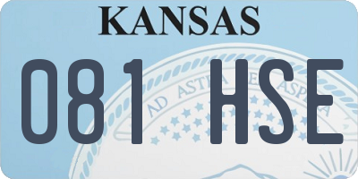 KS license plate 081HSE