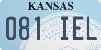 KS license plate 081IEL