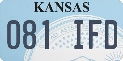 KS license plate 081IFD