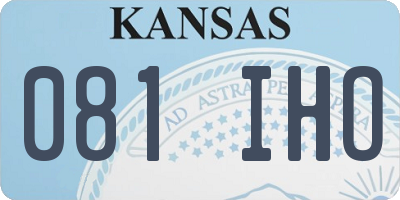 KS license plate 081IHO
